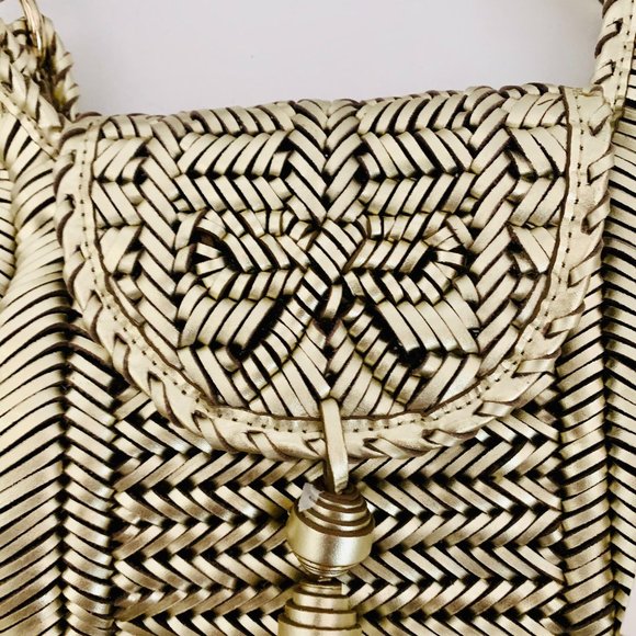 Anya Hindmarch Bags Anya Hindmarch Neeson Braided Leather Metallic